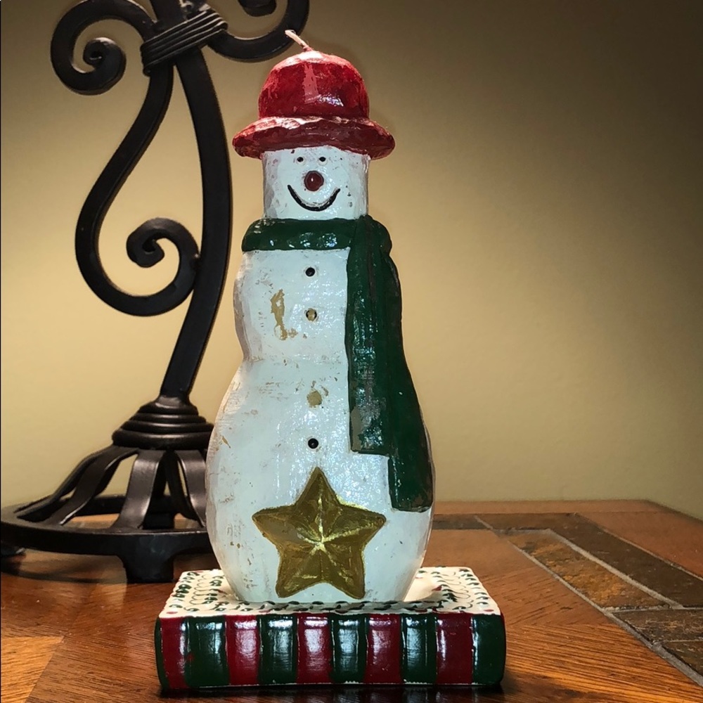 Snowman Candle